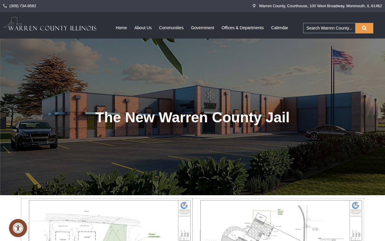 Warren County Jail official page without a public booking roster